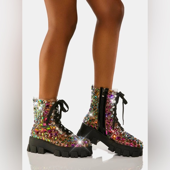 AZALEA WANG Noel Combat Boot, Size 8, NWOT - Picture 2 of 12